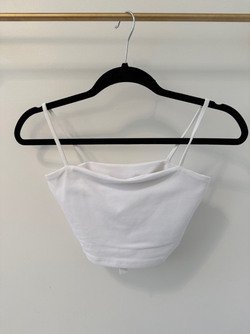 Susana Monaco White Spaghetti Strap Crop Top